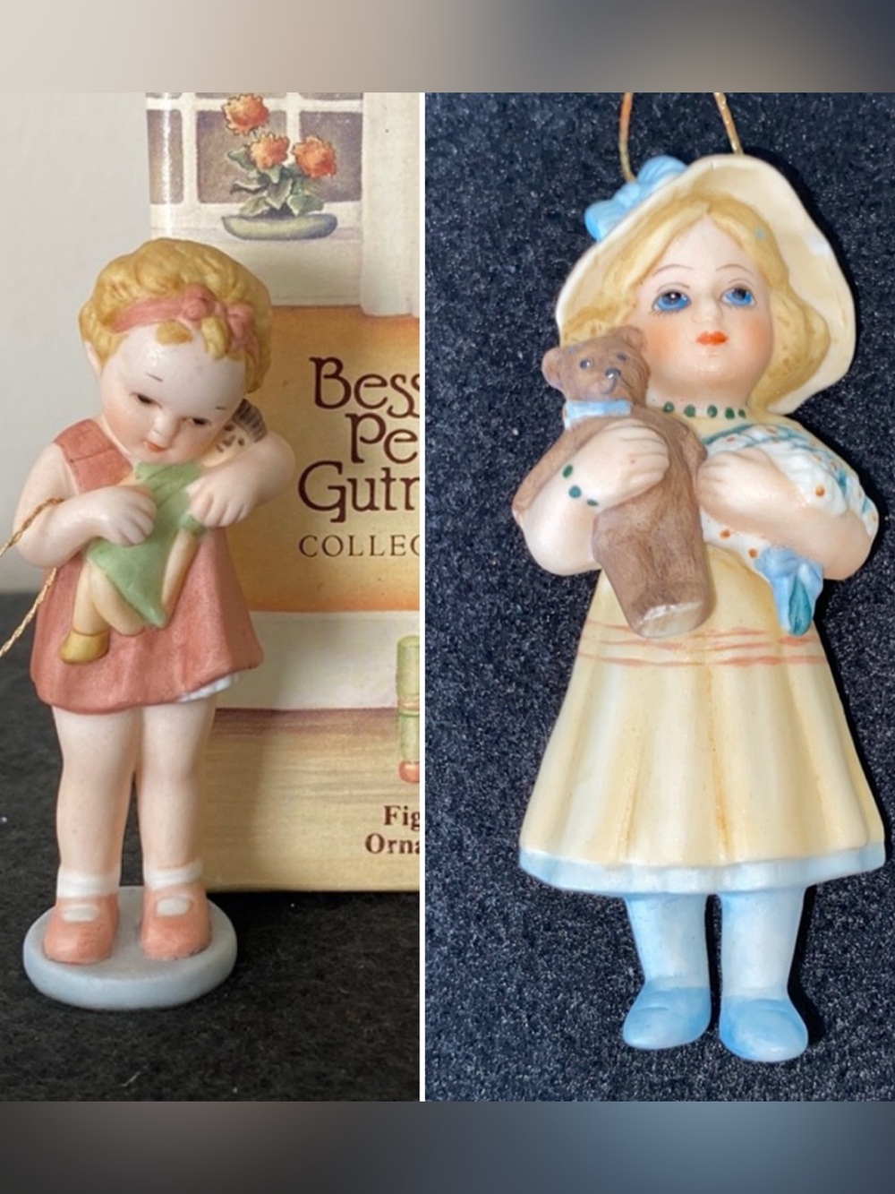 Bessie Pease Gutmann and Jan Hagara collectable porcelain ornaments (2)